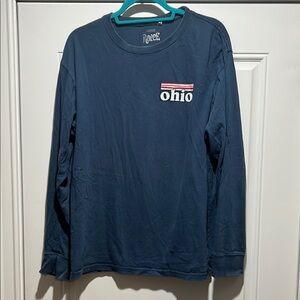 Blue Ohio Long Sleeve Shirt Size Large